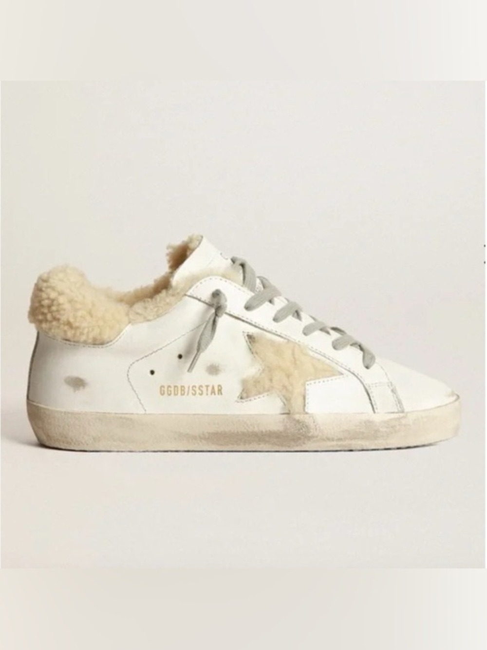 NWOT Golden Goose Superstar Shearling and Leather Sneaker